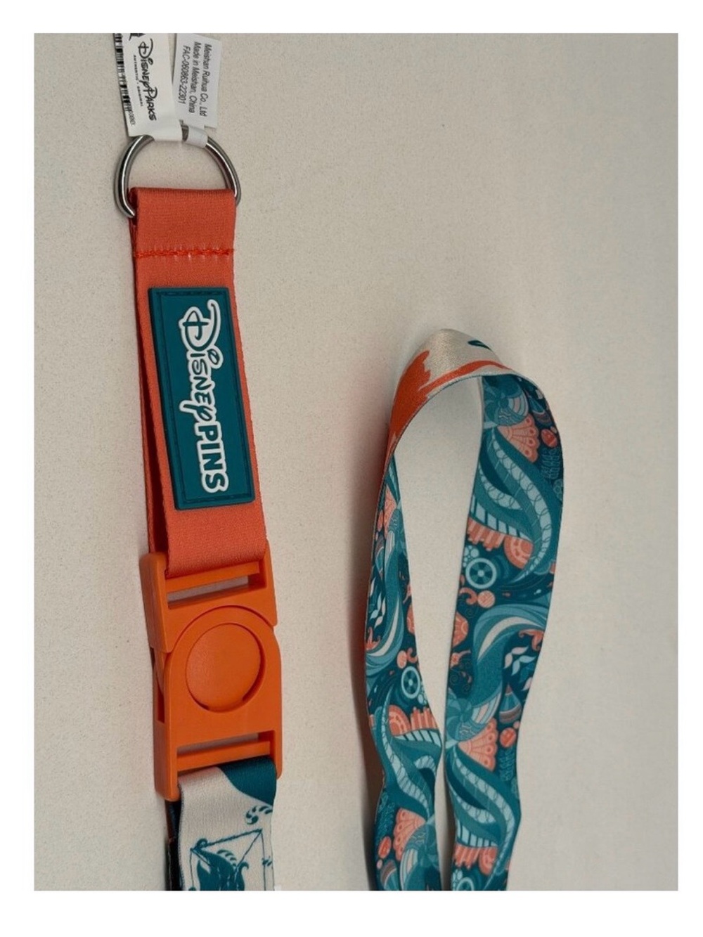 Disney Pins- Little Mermaid Ariel Teal and Orange Pin Lanyard BNWT